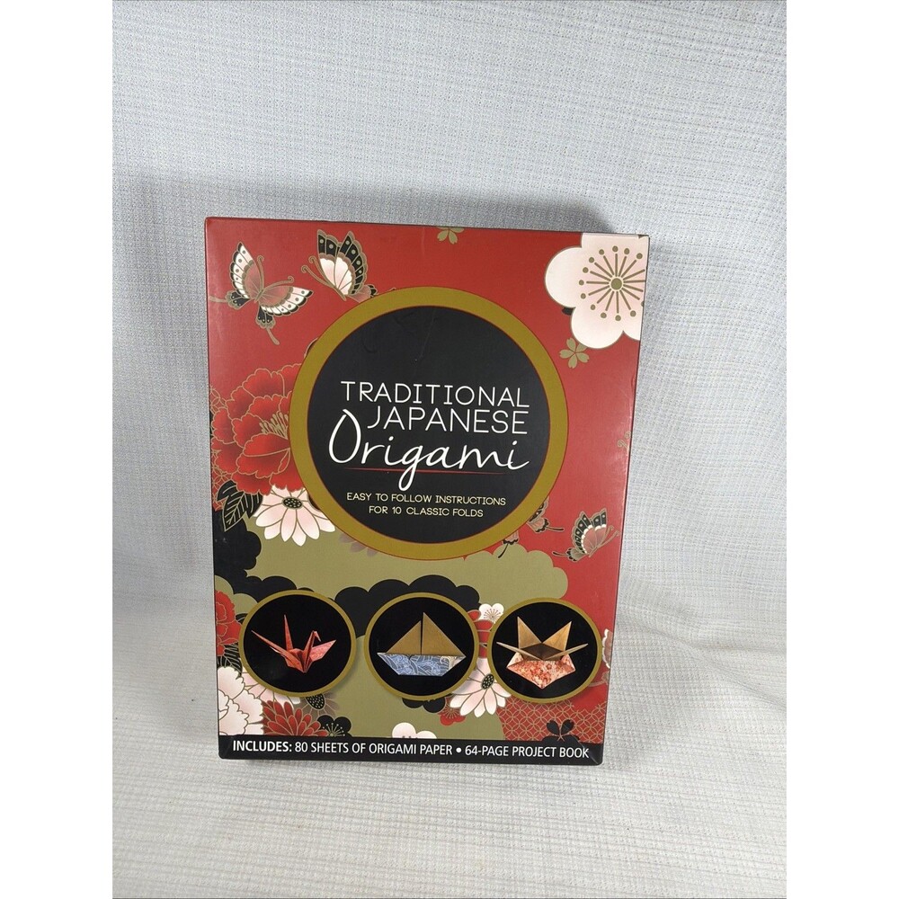 Traditional Japanese Origami/10 CLASSIC FOLDS/80 SHEETS/64 PAGE PROJECT BOOK/NEW
